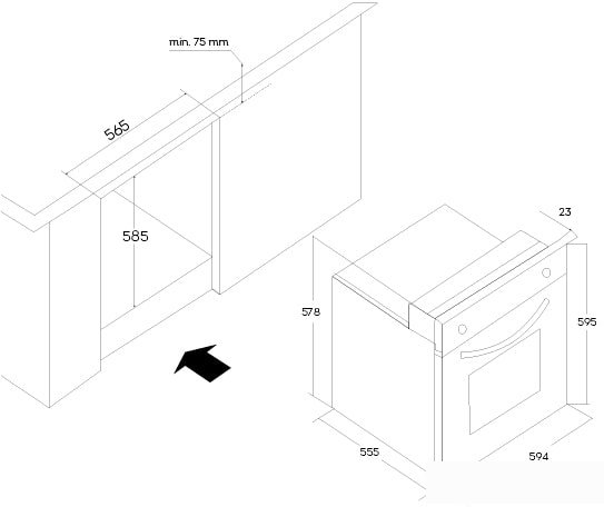 Электрический духовой шкаф Oasis D-SG6 (F) - фото2