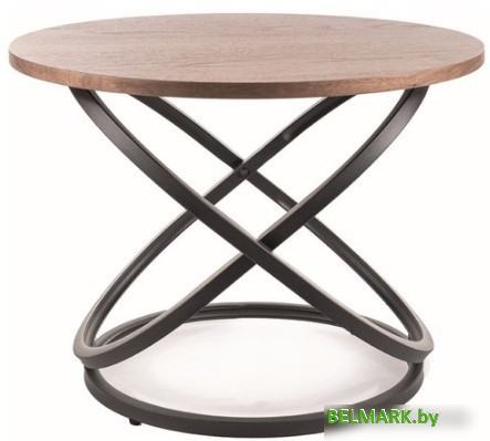 Журнальный столик Signal Eos D (орех/черный) - фото