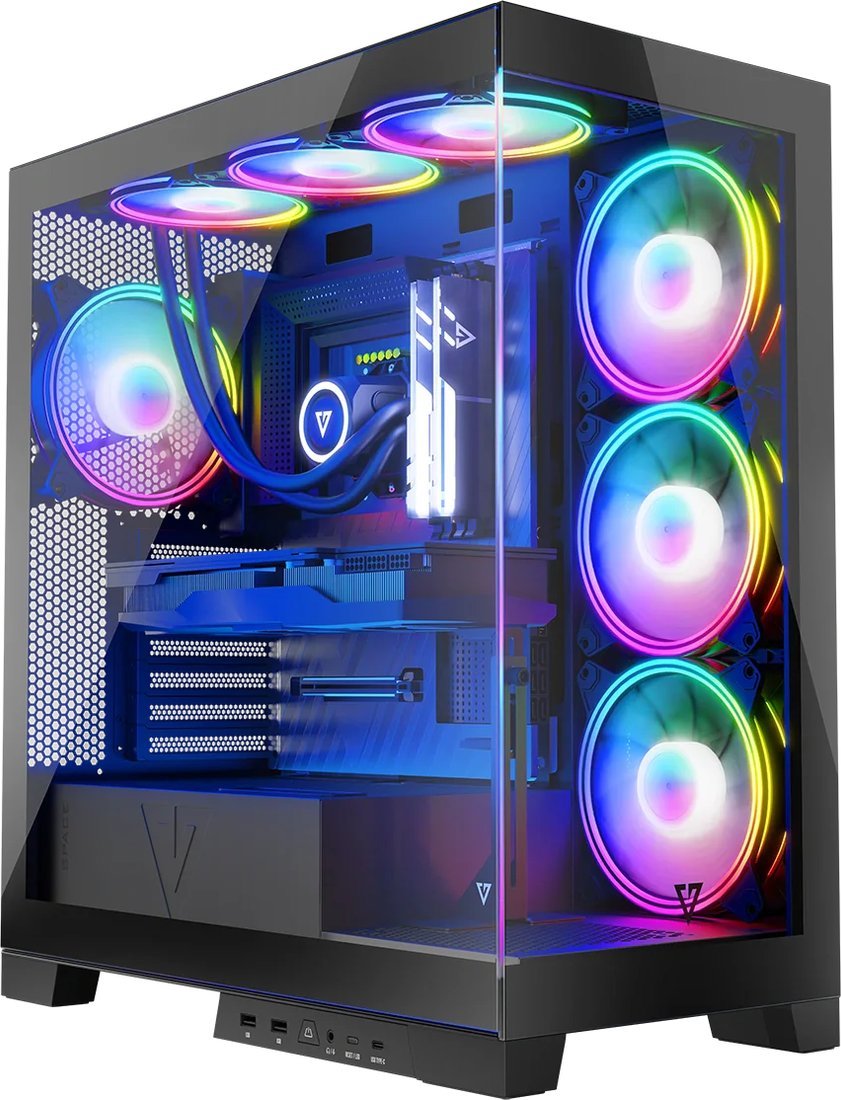 Корпус MODECOM Volcano Space Apex ARGB Midi (черный) - фото