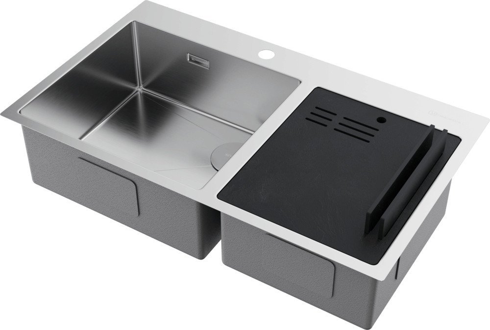 Кухонная мойка Omoikiri Akisame 86-2 Side in (нержавеющая сталь) - фото2