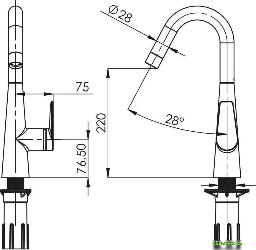 Смеситель Teska Axis Chelik EB5008 - фото2