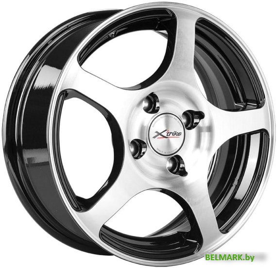 Литые диски X'trike X-103 14x5.5" 4x100мм DIA 67.1мм ET 35мм BK/FP - фото