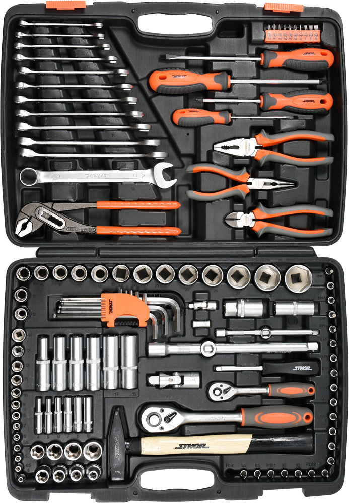 Универсальный набор инструментов Sthor 58690 122 предмета - фото