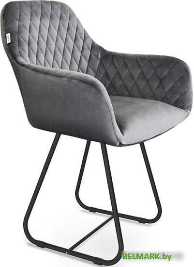 Стул с подлокотниками Sheffilton SHT-ST38/S38 (угольно-серый/черный муар) - фото