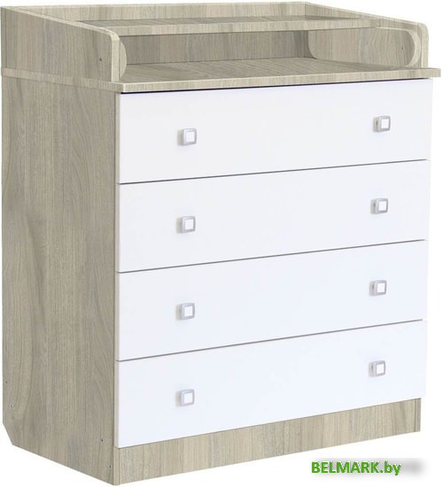 Детский комод Фея 1580 (вяз/белый) - фото
