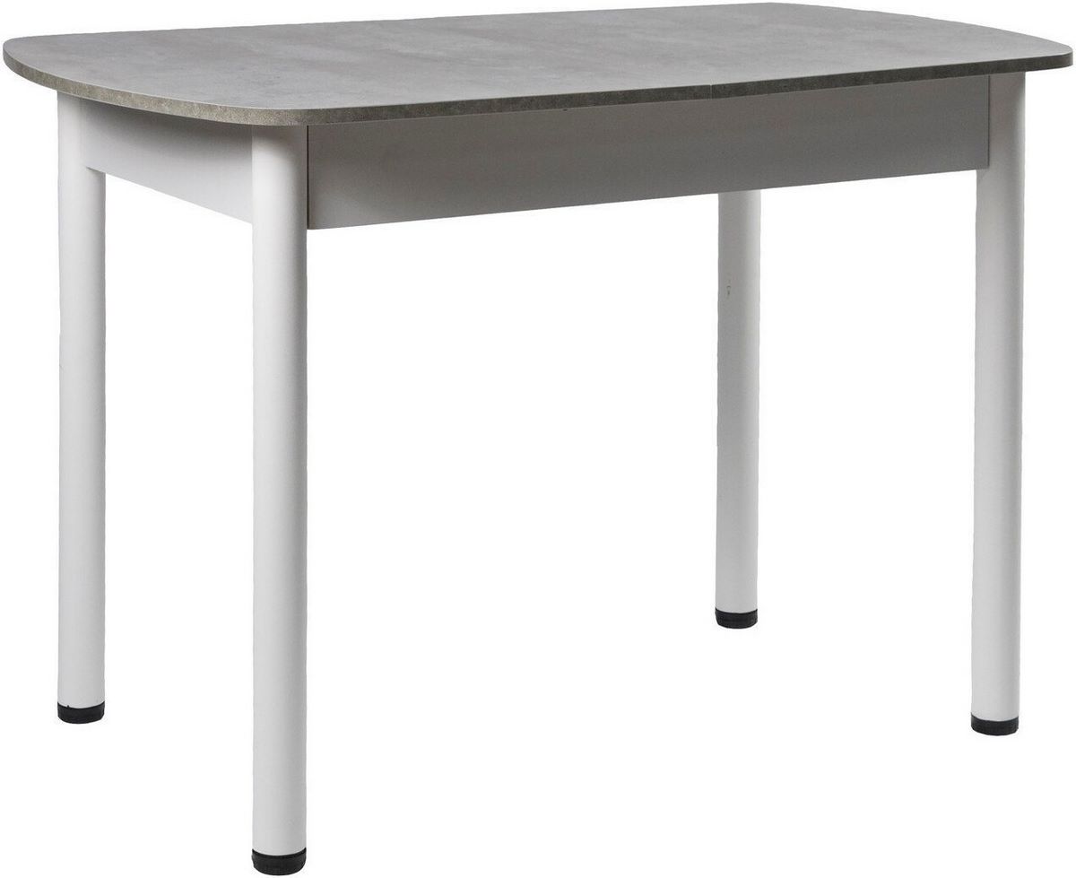 Кухонный стол ВВР ЛДСП Раздвижной (камень светлый/прямое белый) - фото