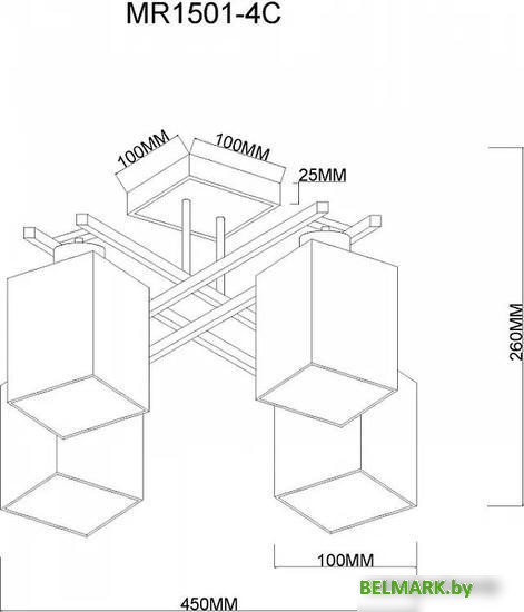 Люстра средней высоты Myfar Eileen MR1501-4C - фото2
