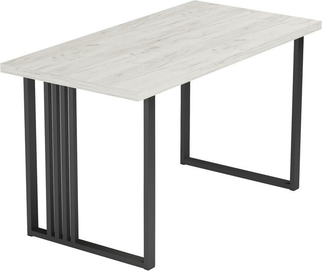 Кухонный стол Mio Tesoro Laim 36 120x66 (дуб крафт белый/черный) - фото