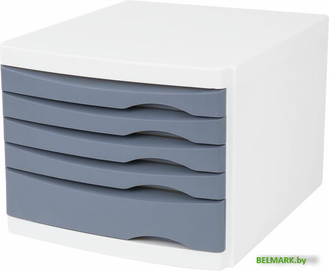 Лоток для бумаг BRAUBERG Office-Expert 238045 (белый/серый) - фото