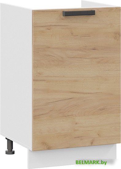 Шкаф напольный Трия Детройт 1Н5М (белый/дуб крафт золотой) - фото