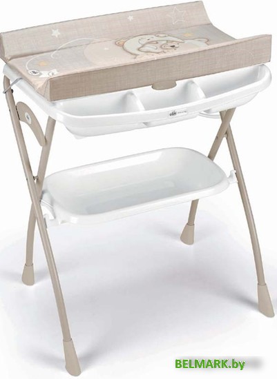 Пеленальный матрас CAM Volare с ванночкой C203008-C260B (лунный медведь/бежевый) - фото