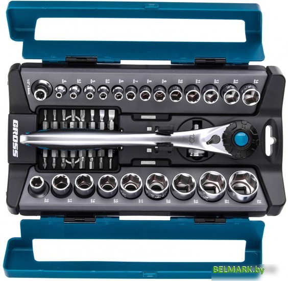 Набор торцевых головок и бит GROSS 14143 (41 предмет) - фото