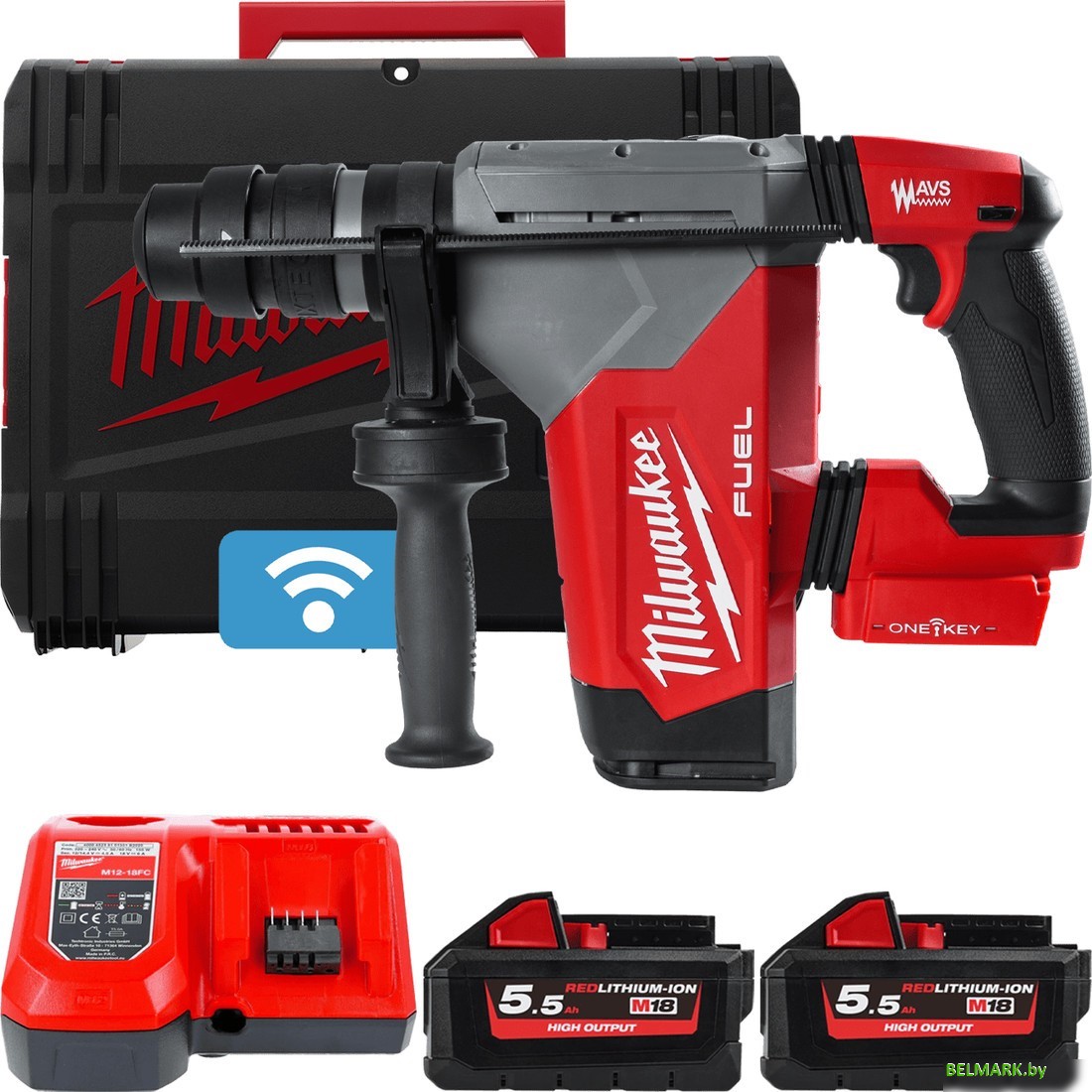 Перфоратор Milwaukee M18 FUEL M18ONEFHPX-552X 4933478496 (с 2-мя АКБ, кейс) - фото