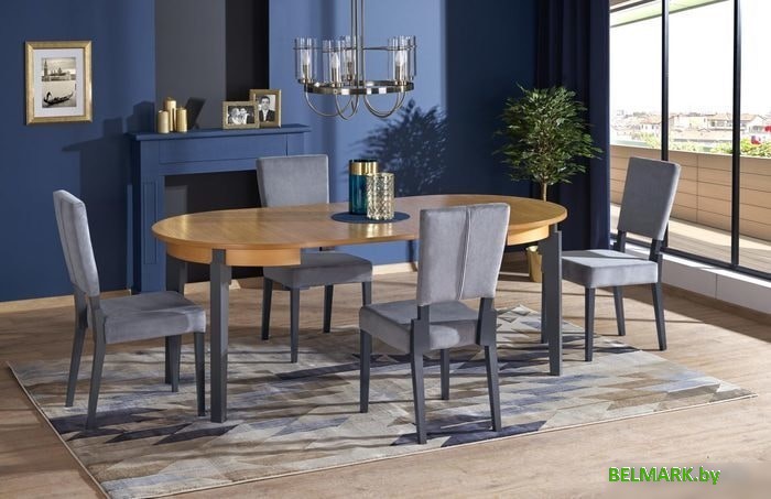 Кухонный стол Halmar Sorbus (дуб медовый/графит) - фото
