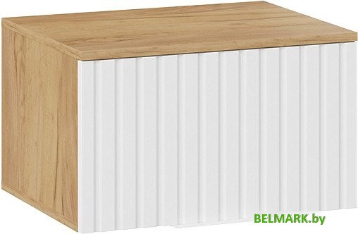 Шкаф распашной Трия Хилтон Исп.2.1 (дуб крафт золотой/белый матовый) - фото