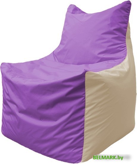 Кресло-мешок Flagman Фокс Ф2.1-107 (сиреневый/бежевый) - фото