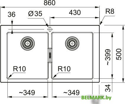 Кухонная мойка Franke Sirius 2.0 S2D 620-35-35 143.0618.701 (серый асфальт) - фото2