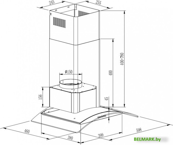 Кухонная вытяжка Grand Brela 60 (нержавеющая сталь) - фото2