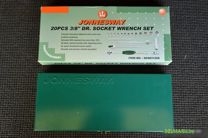 Набор торцевых головок Jonnesway S04H3120S 20 предметов - фото2