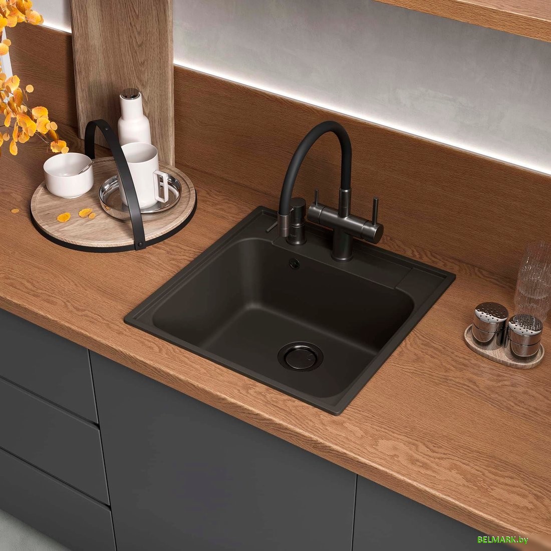 Кухонная мойка Reflexion Etude RF0353BL - фото