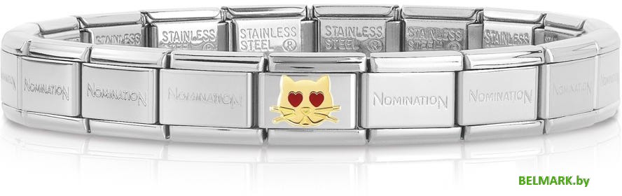 Звено для браслета NominatioN Кот глазами-сердцами 030272/43 - фото2
