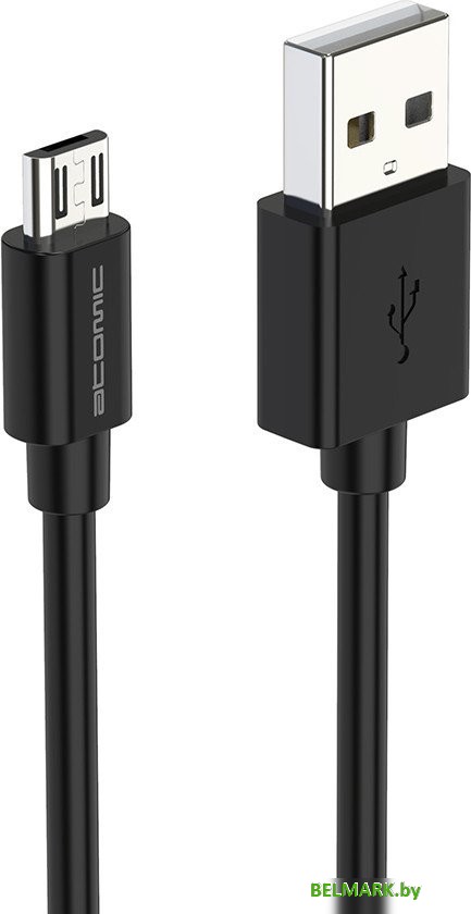 Кабель Atomic HQ-Base 30.240 USB Type-A - microUSB (1 м, черный) - фото