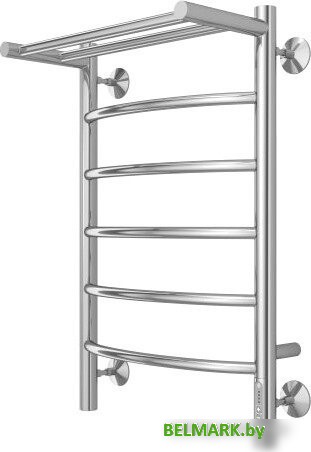 Полотенцесушитель TERMINUS Классик П6 400x650 с полкой нп электро (хром) - фото2