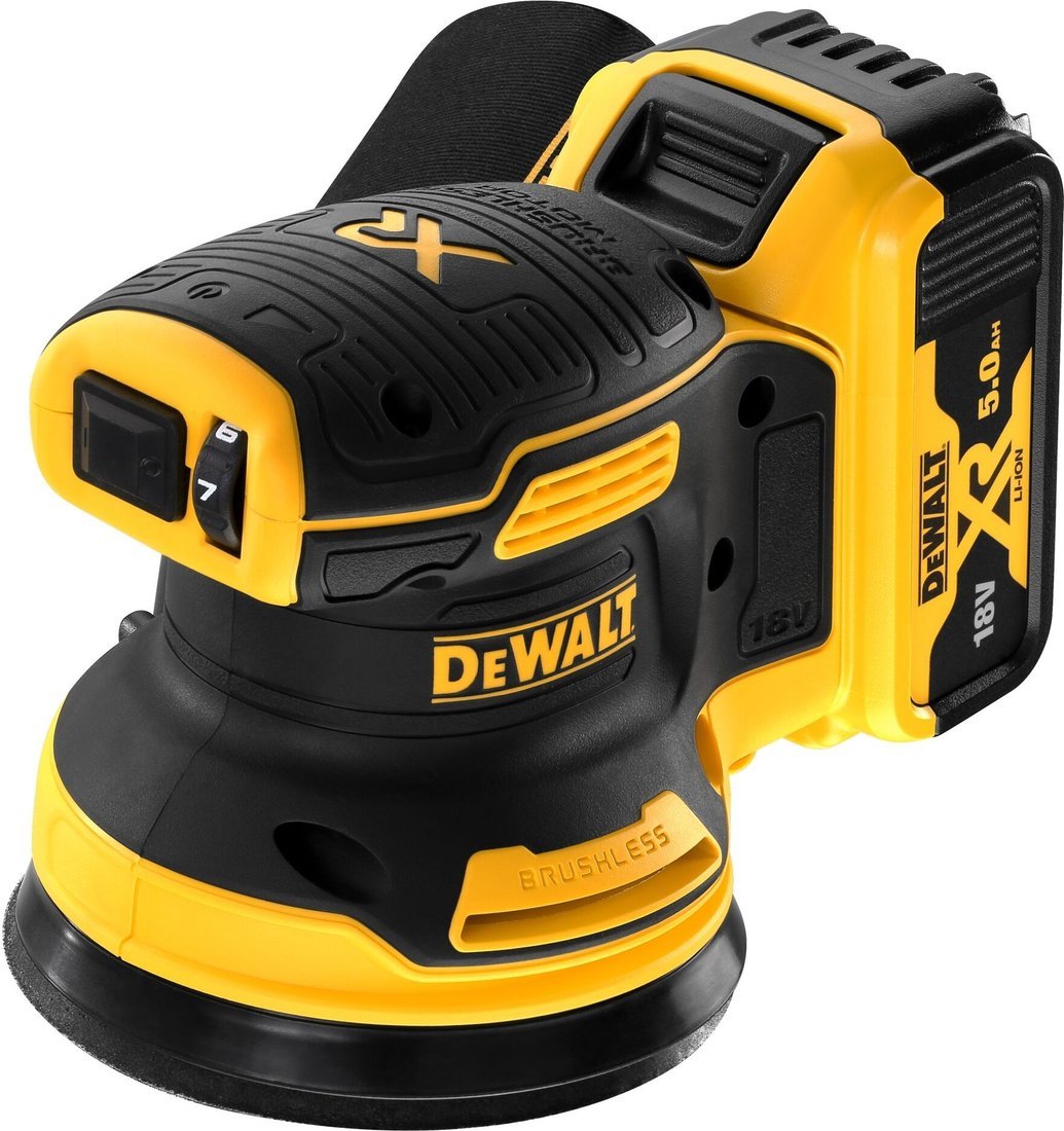 Эксцентриковая шлифмашина DeWalt DCW210P2 (с 2-мя АКБ, кейс) - фото2