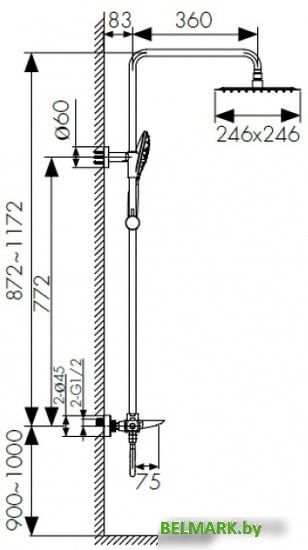 Душевая система Kaiser Cezar 05282 - фото2