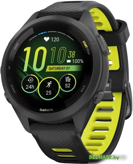 Умные часы Garmin Forerunner 265S (черный/желтый) - фото