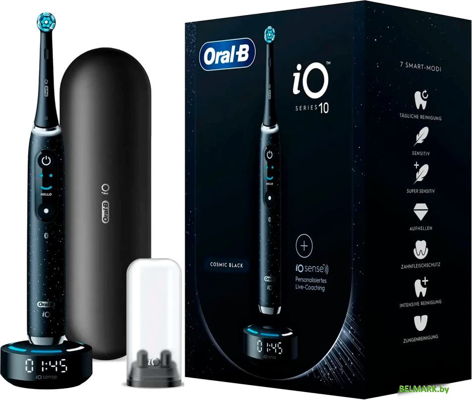 Электрическая зубная щетка Oral-B iO 10 Series 10 Cosmic Black (черный) - фото
