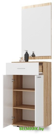 Тумба Памир Италия ТК-600 (дуб сонома-белый глянец) - фото2