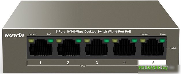 Неуправляемый коммутатор Tenda TEF1105P-4-63W - фото