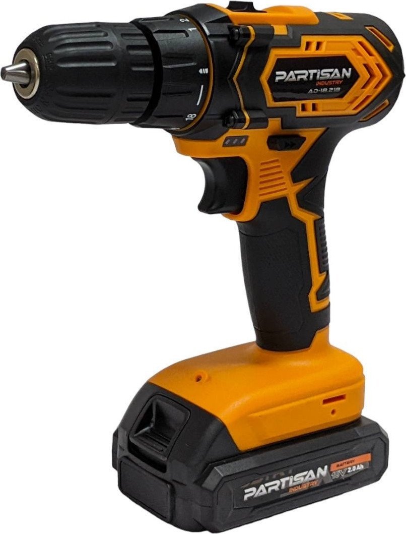 Дрель-шуруповерт Partisan AD-18.21B (с 2-мя АКБ, кейс) - фото2