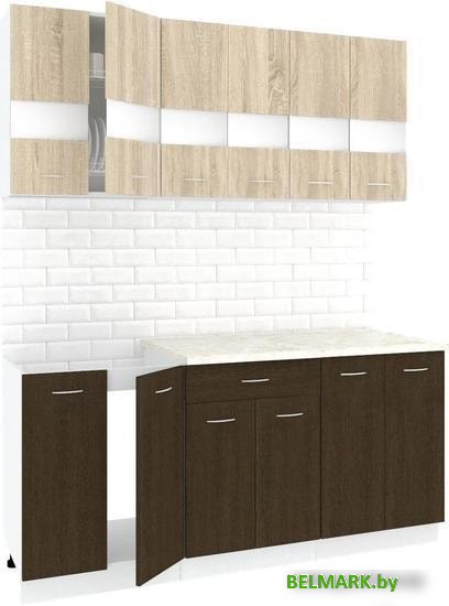 Кухня Кортекс-мебель Корнелия Экстра 1.8м (дуб сонома/венге/мадрид) - фото