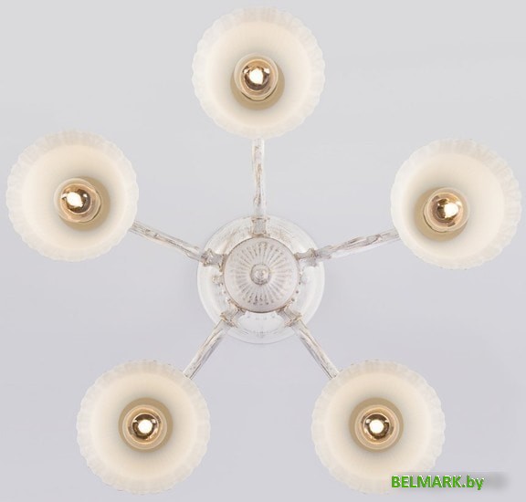 Люстра средней высоты Евросвет 60107/5 (Белый с золотом) - фото2