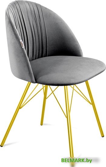 Стул Sheffilton SHT-ST35-1/S37 (угольно-серый/золото) - фото