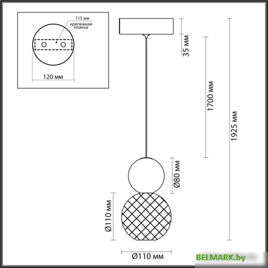 Подвесная люстра Odeon Light Crystal 5008/7L - фото2