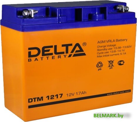 Аккумулятор для ИБП Delta DTM 1217 (12В/17 А·ч) - фото