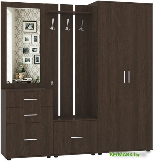 Стенка Интермебель Визит-4 (дуб венге) - фото