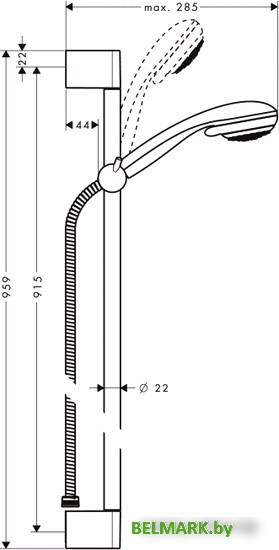 Душевой гарнитур Hansgrohe Crometta 85 (27762000) - фото2