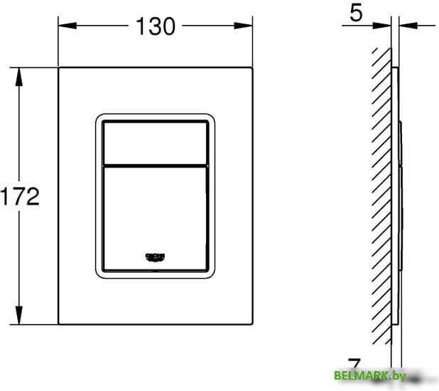 Панель смыва Grohe Skate Cosmopolitan S 37535SH0 (белый) - фото2