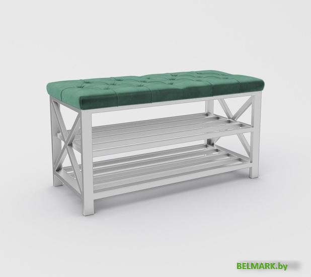 Банкетка Hype Mebel Будс (белый/зеленый) - фото