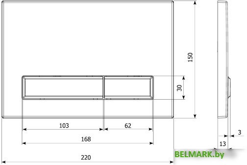 Панель смыва Lavinia Boho Relfix 3805001C (хром) - фото2