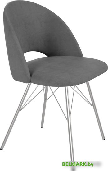 Стул Sheffilton SHT-ST34/S37 (платиново-серый/хром лак) - фото