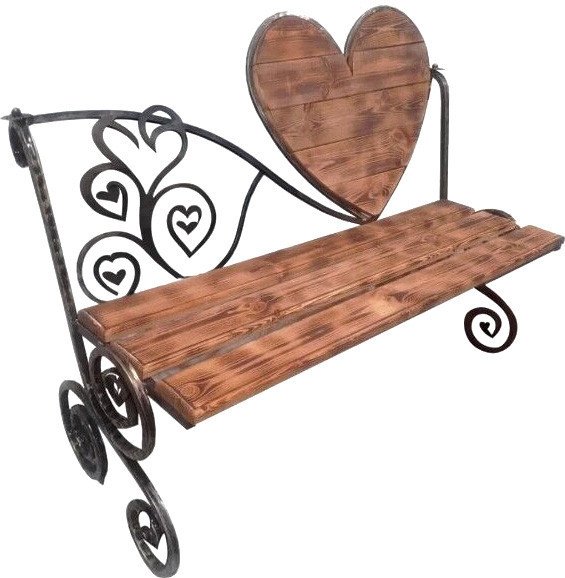 Скамейка Saniji Сердце С51 1600x400x900 - фото
