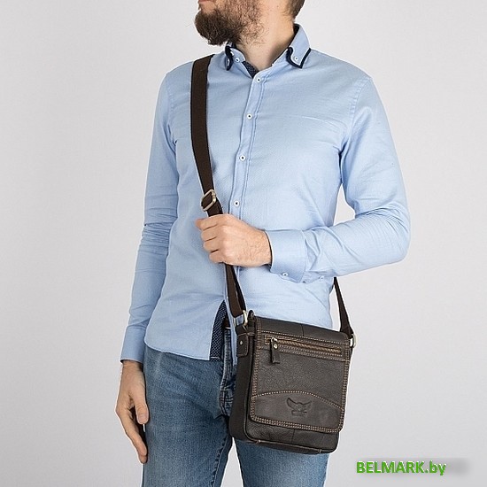 Сумка через плечо Poshete 196-3320-BRW (коричневый) - фото2