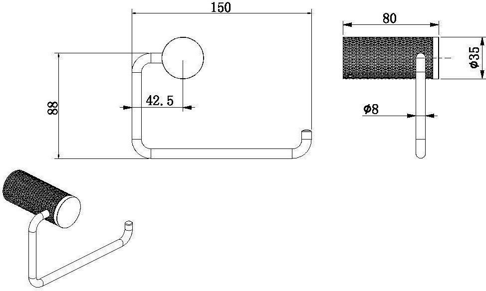 Держатель для туалетной бумаги Allen Brau Priority 4.0 6.31С07-MG 331450 - фото2