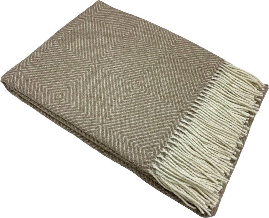 Плед Vladi Марсель Lille 140x200 09851 (белый/бледно-коричневый) - фото