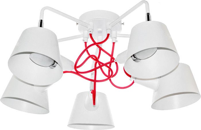 Припотолочная люстра Aitin Pro C996/5 белый/красный - фото